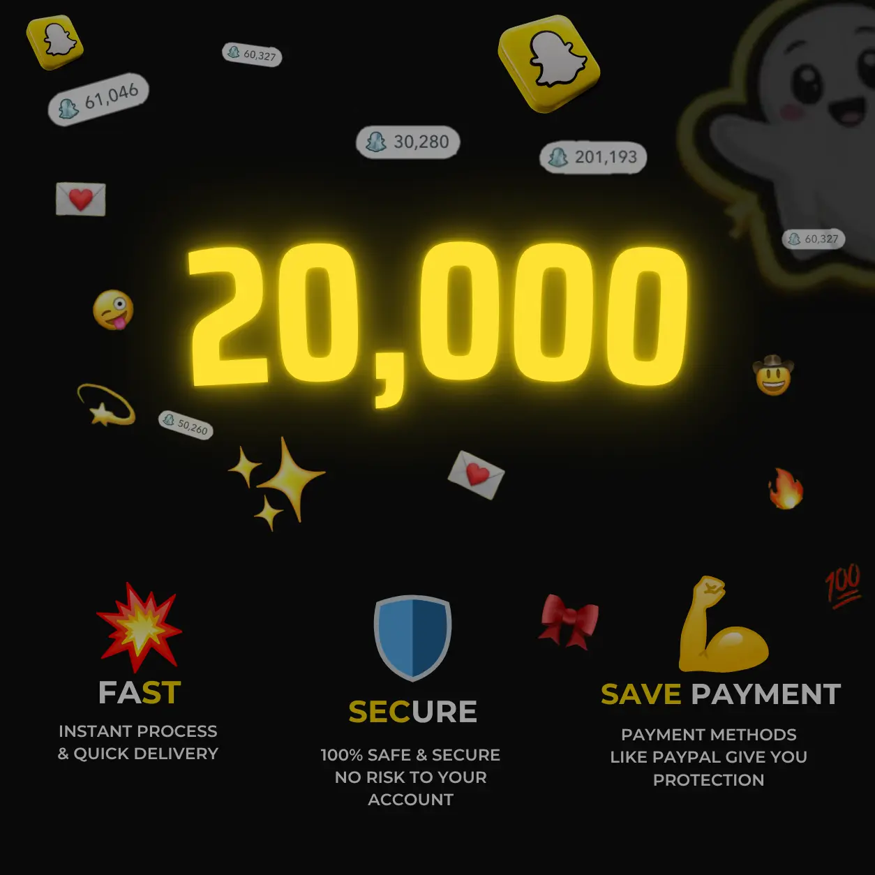 20.000 Snapchat Score kaufen — Starter Paket Sofortlieferung